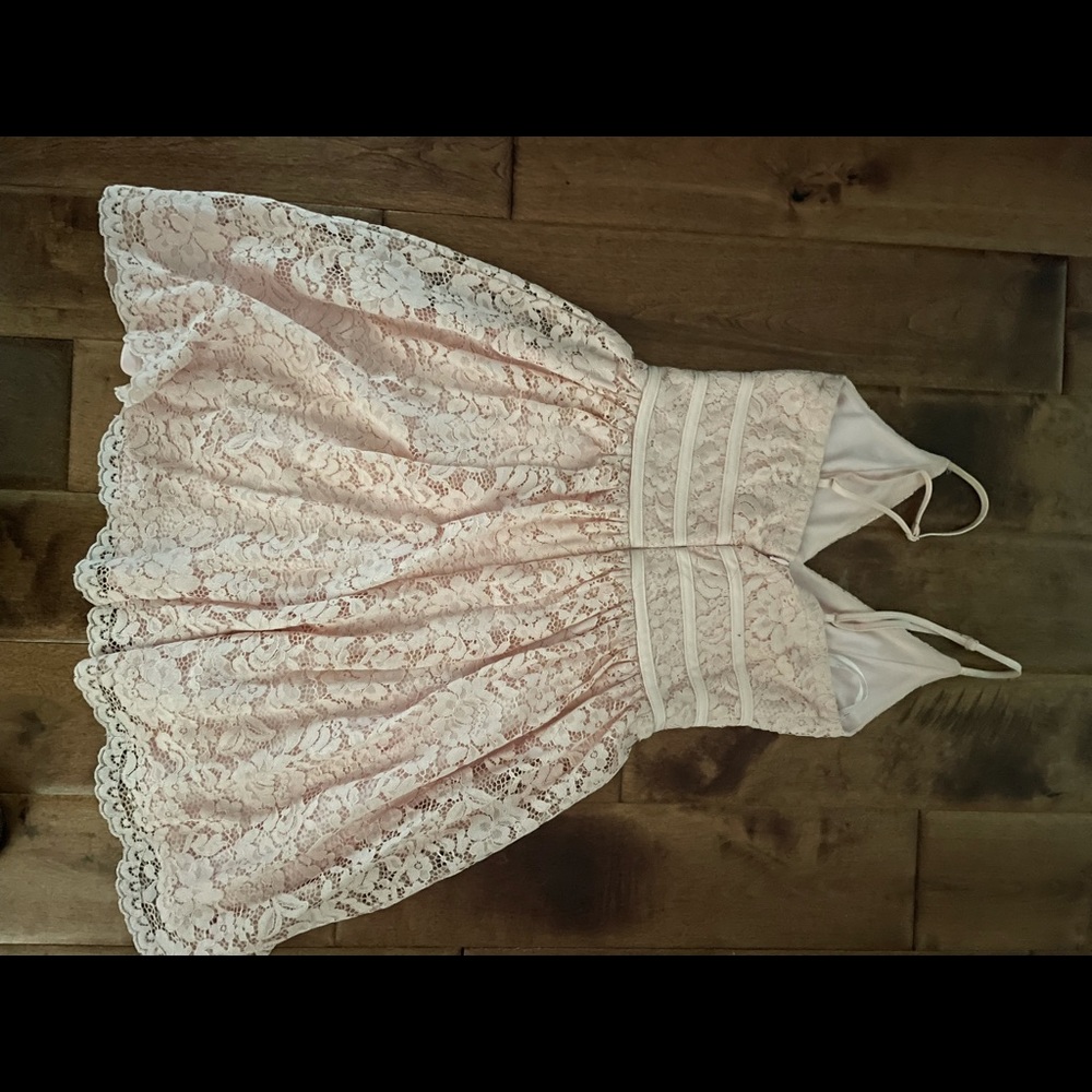 Pink homecoming semi-formal dress